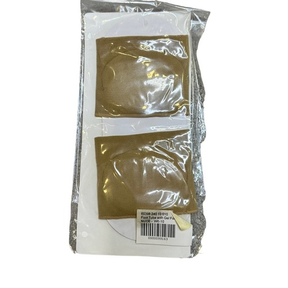 Peda Bella Foot Tube No Show Foot Comfort Gel Foot Pad Nude NWT - Picture 3 of 4